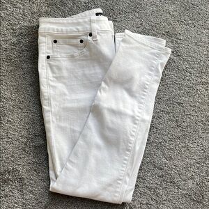 Express white skinny jeans
